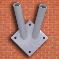 Флагодержатель двухрожковый