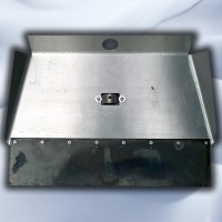 Лопата-движок алюминиевая трехбортовая 500х400х2 мм с накладкой 12 см